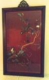 I of 4 Framed Hardstone & Jade Birds on Branches