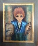 Oil on Paper & Collage by Etienne Ret (1900-1989) c.1969 