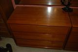 Teak 2 dressers with matching dressing table
