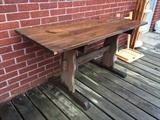 Pine outdoor potting table