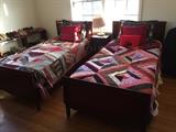 Pair of Antique Twin sleigh beds c