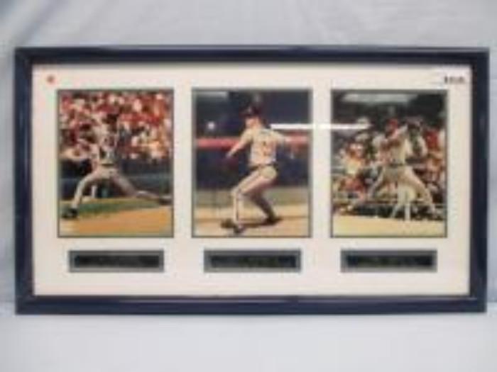 Three individually autographed pictures - Tom Glavine, Greg Maddux and John Smotlz commemorating their National League Cy Young award winning years - JSA Certificate