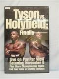 Framed Mike Tyson Vs. Evander Holyfield promotion poster. Signed by both fighters
