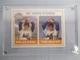 Nolan Ryan & Tom Seaver Numbered Reproduction Rookie Card - Number 8636/10,000 in Display
