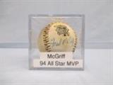 Autographed Fred McGriff 1994 All-star MVP Baseball
