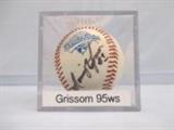 Autographed Marquis Grissom 1995 World Series Baseball