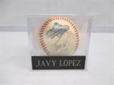 Autographed Javy Lopez "MVP" Baseball
