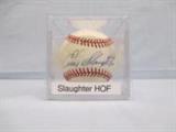 Autographed Enos Slaughter Hall of Fame Baseball
