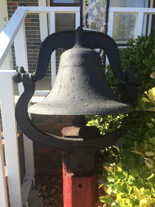 Wrought-iron bell (it's enormous)