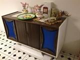 Funky retro console stereo cabinet w/ record player