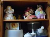 Cookie Jars, note in the background top shelf there is a John Deere cookie jar.