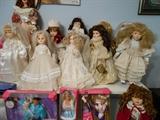 Porcelain Dolls and Barbie's below