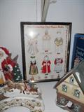 Old cutout paper doll of Mrs. Clause
