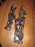 Unusual African ebony figures.
