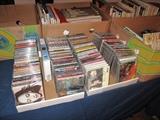 Lots of cd's, dvd's and books.