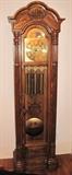 Sligh of Grand Rapids oak case grandfather clock.