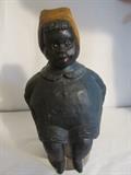 Cast Iron Mammy Bank "Sitting on Pot" - Front View