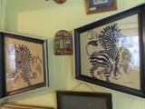 Pair Retro Framed Zebra Prints - too cool!