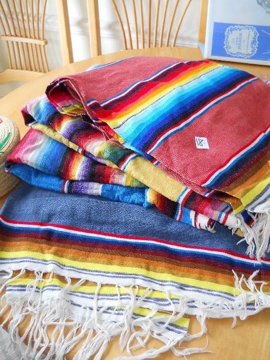 a nice selection of Saltillo blankets from Mexico