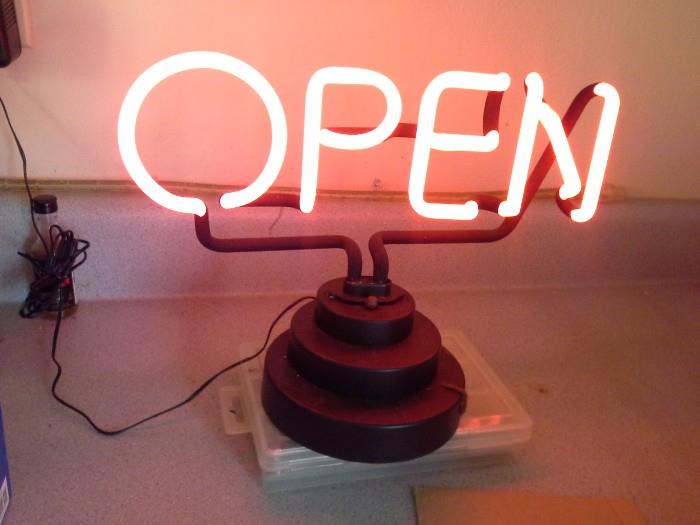 "OPEN" sign