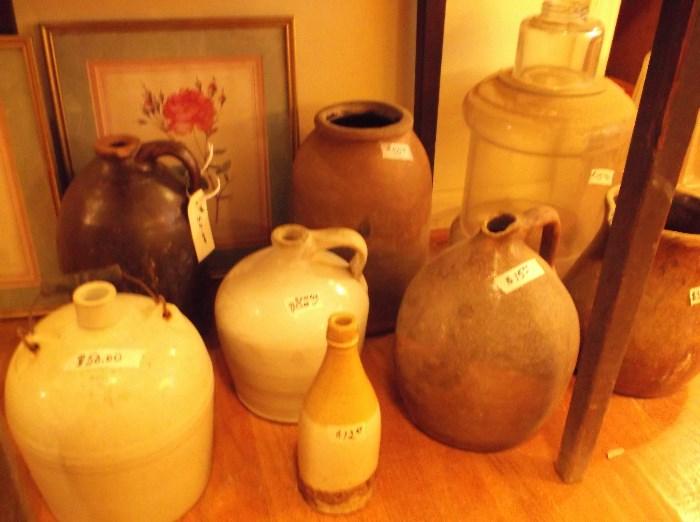 Primitive pottery jugs