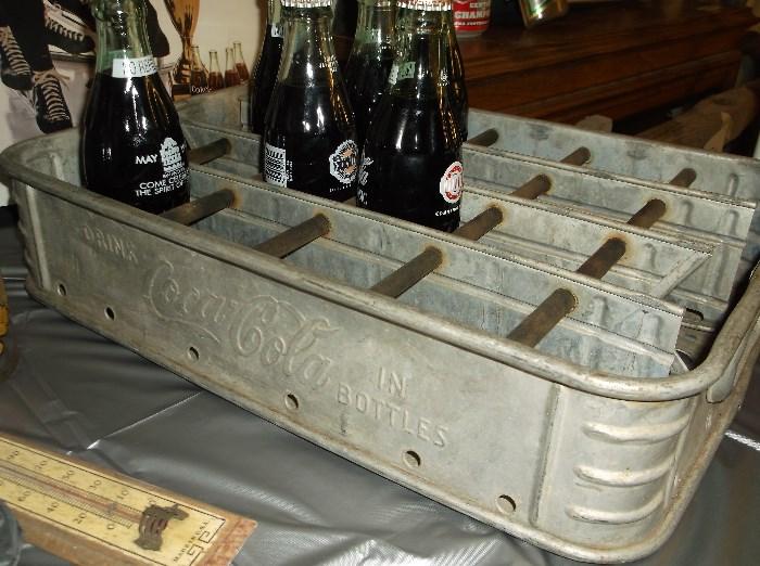 Aluminum Coca-Cola 24 bottle crate