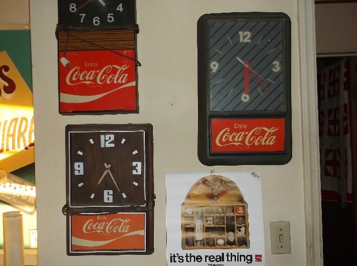 Coca-Cola clocks