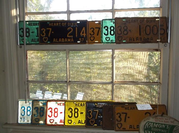 Just a few of the vintage license plates