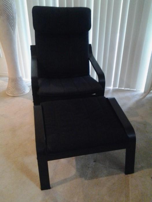 IKEA chair and ottoman
