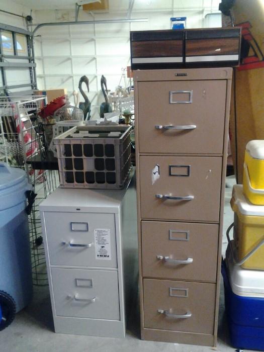 Two and four drawer file cabinets