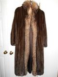 Full Length Mink with Amber Fox Full Length Trim