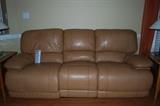 Rooms to Go Leather Sofa with 2 Reclining Sides