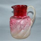 Northwood, "Royal Ivy", satin rubina pitcher c.1899
Condition: Very Good
Shipping: Yes
Size: 7 3/4"