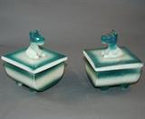 T_119.JPG Vintage ceramic "Scotty Dog" boxes with lids, un marked
Condition: Very Good
Shipping: Yes
Size: 4" x 4"