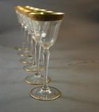Crystal and gold rimmed sherry glasses
Condition: Very Good
Shipping: Yes
Size: 6"