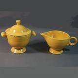 Fiesta Ware yellow creamer and sugar
Condition: Very Good
Shipping: Yes
Size:4" Across
