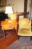Side Table & Upholstered Chair