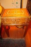 Inlaid Maple Lap Desk Box with Stand