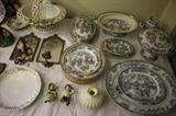 antique English "Chinese Pattern" plates