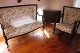 Matching Settee and Rocking Chair, Sewing Stand