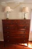 antique Chinese lamps, antique mahogany chest