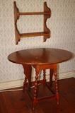 Dropleaf Side Table & Hanging Shelf