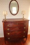 Beautiful Antique Dresser and Mirror with Matching Lamps