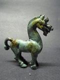 A mall bronze horse figure