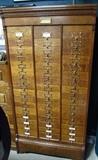 Circa 1890 Rare Antique Letter Filing Cabinet by Ohmer of Dayton, Ohio This filing cabinet was rescued from an old plant building and was professionally restored by the current owner.