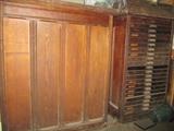 More photos of the antique printers cabinets that were in this building when the current owner purchased it 13 years ago. He is not aware of their previous history.