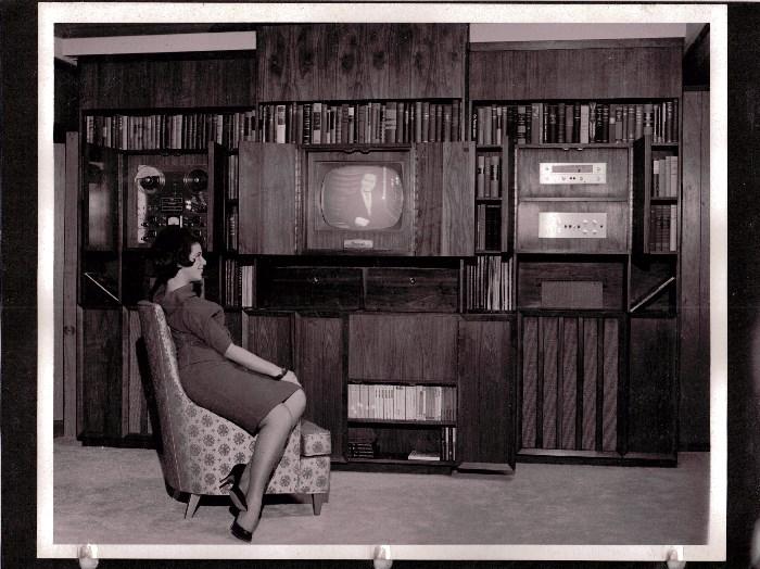 1960s Photo of the cabinet in use.