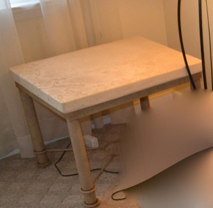 Lime Stone End Table