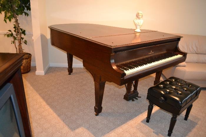 JANSEN ARTIST BENCH WITH STEINWAY & SONS L MODEL PIANO
