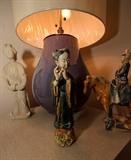 Samples of the painted porcelain figures brought over years ago for sale